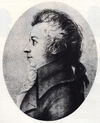 Mozart. Zeichnung von Doris Stock. 1789